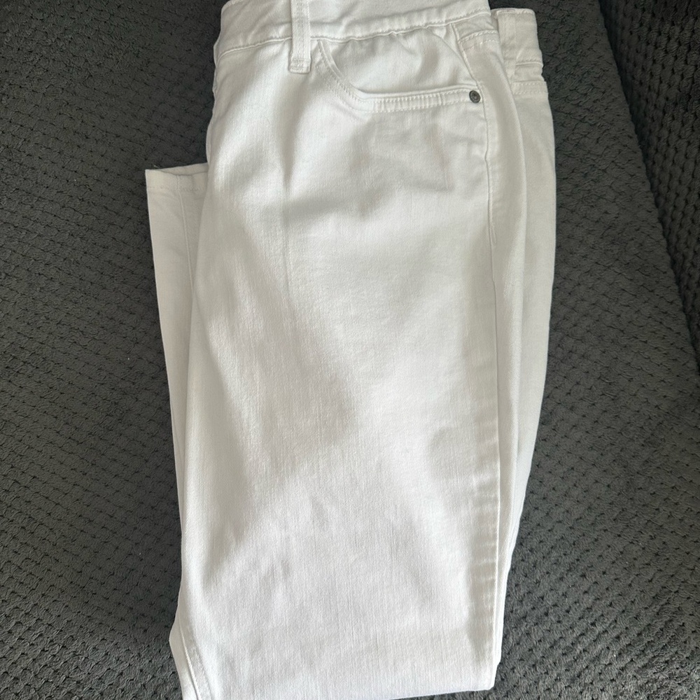 Liz Claiborne Women's Straight Leg White Jeans